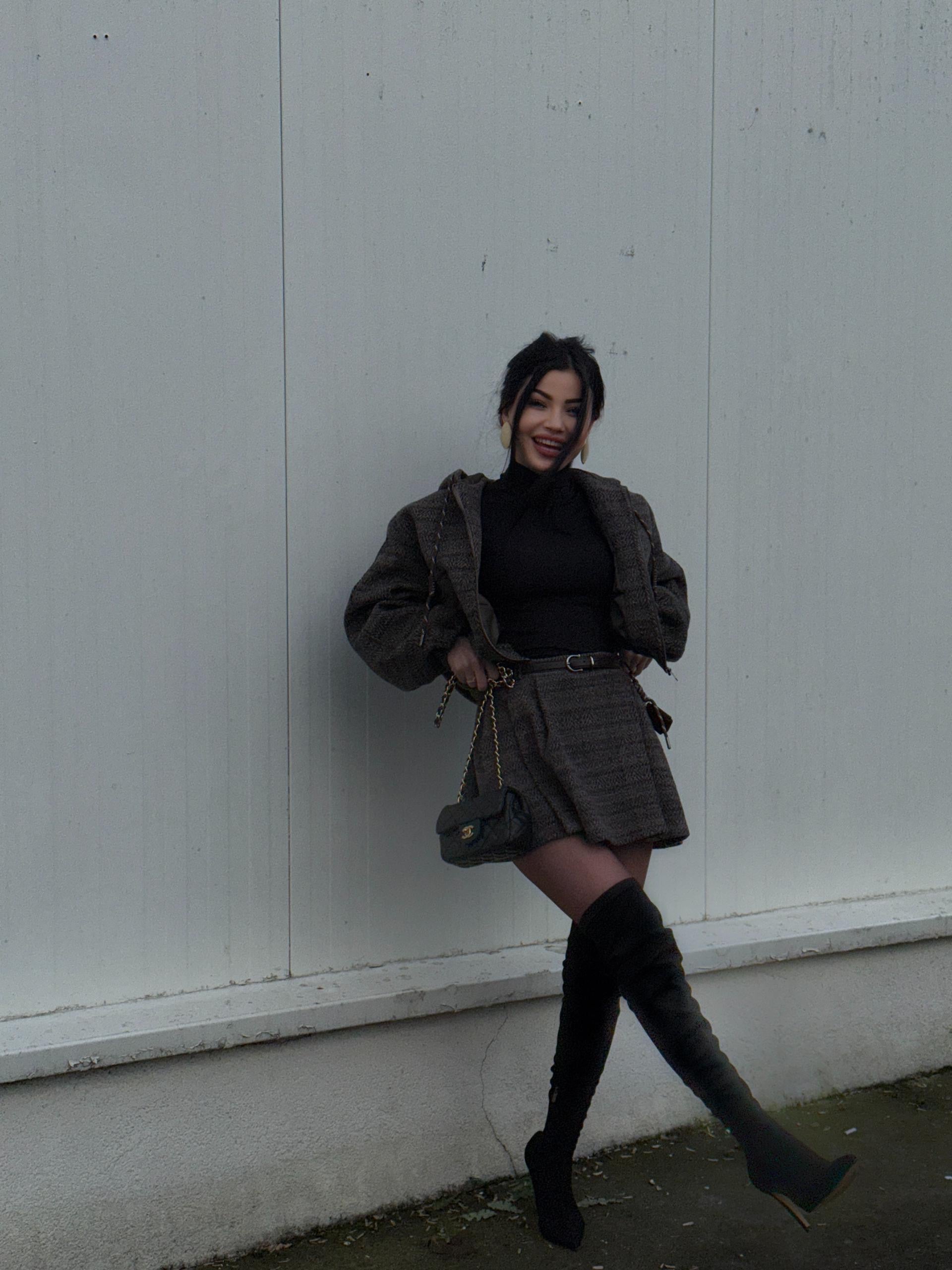 YUNLU KALİN BOMER CEKETLİ ŞORTLU TAKİM